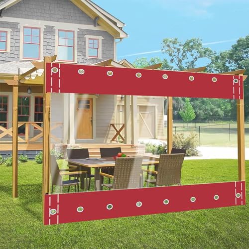 Klarsicht Schutzplane,Pavillon Plane,Schwere Plane mit Ösen,wasserdichte Plane Trennvorhang,Pergola Gazebo Transparente für Draussen Garage Terrass, (Höhe x Breite:2,2x3m/7.22x9.84ft) von GYUEZX