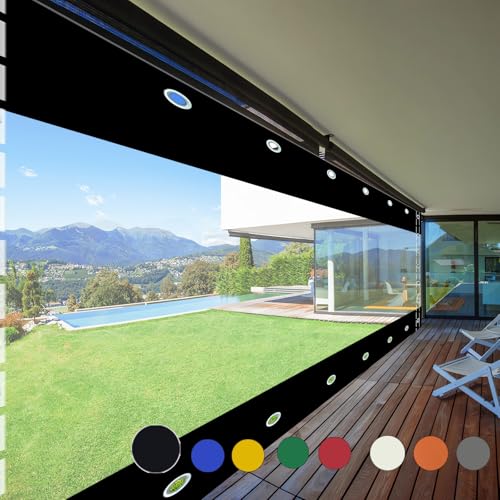 Pergola Gazebo Transparente，wasserdichte Plane Trennvorhang,Klarsicht Schutzplane,Pavillon Plane,Schwere Plane mit Ösen,für Draussen Garage Terrass, (Höhe x Breite:2,2x2,6m/7.22x8.53ft) von GYUEZX