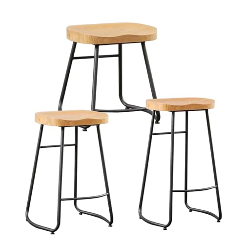 GYYDXXFC Barhocker Aus Metall, Konferenzraumstuhl, Stabile Metallbeine Verbreitern Die Basis des Arbeitsstuhls, for Pub, Kaffee, Zuhause, Esszimmer, Kücheninsel(Black,75cm) von GYYDXXFC