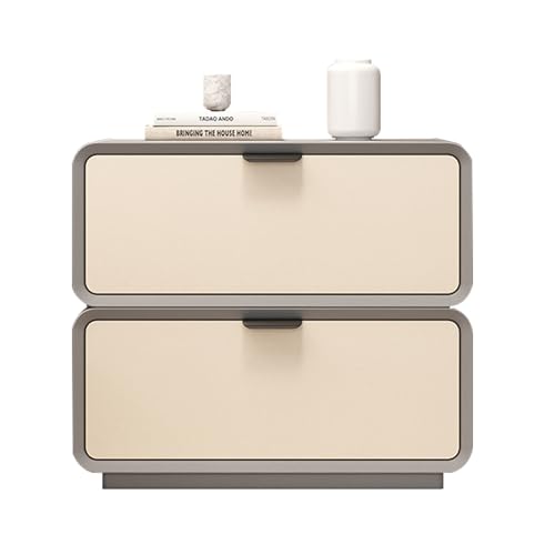 GYYDXXFC Nachttisch Aus Holz, Kleine Kommode, Schublade for Schlafzimmer Mit Gebogenem Profil, for Schlafzimmer, Wohnzimmer, Schrank(Light Gray,50x40x48cm) von GYYDXXFC
