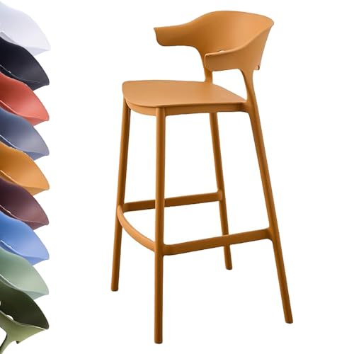 GYYDXXFC Stapelbare Küchenhocker, Höhe: 65/75 cm, Konferenzraumstuhl, Wohnzimmerstühle In Übergröße, Barstuhl for Küche, Esszimmer Und Wohnzimmer(Yellow,75cm) von GYYDXXFC