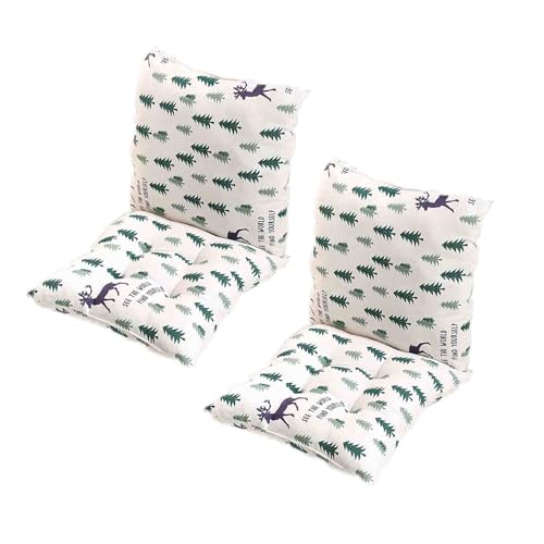 GYYFQH 1/2/4 Stück Stuhlkissen mit Rückenteil Sitz,Rückenkissen mit Bänder,40X80cm Sitzauflagen Gartenmöbel,Stuhlauflage Niedriglehner,Gartenstuhl Kissen Outdoor(F,40×40cm2pcs) von GYYFQH