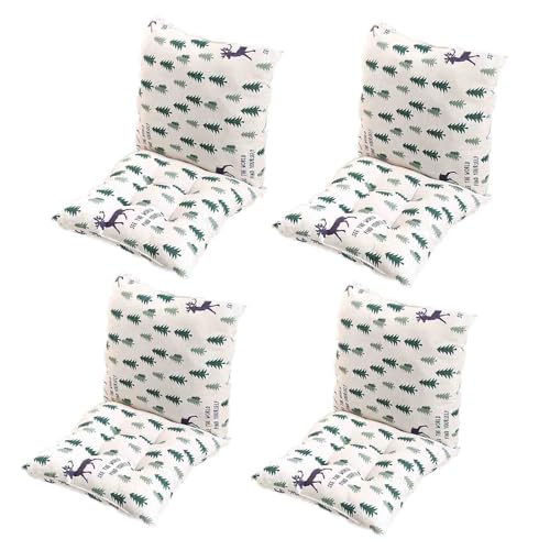 GYYFQH 1/2/4 Stück Stuhlkissen mit Rückenteil Sitz,Rückenkissen mit Bänder,40X80cm Sitzauflagen Gartenmöbel,Stuhlauflage Niedriglehner,Gartenstuhl Kissen Outdoor(F,40×40cm4pcs) von GYYFQH