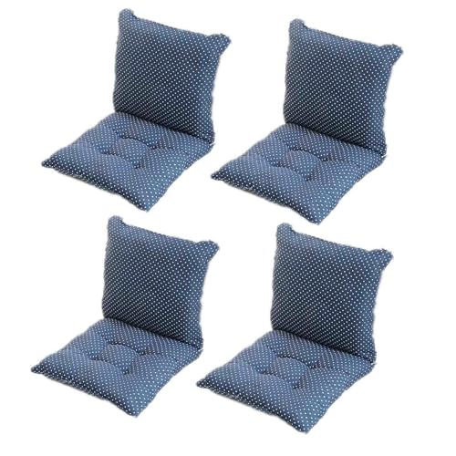 GYYFQH 1/2/4 Stück Stuhlkissen mit Rückenteil Sitz,Rückenkissen mit Bänder,40X80cm Sitzauflagen Gartenmöbel,Stuhlauflage Niedriglehner,Gartenstuhl Kissen Outdoor(I,45×45cm4pcs) von GYYFQH