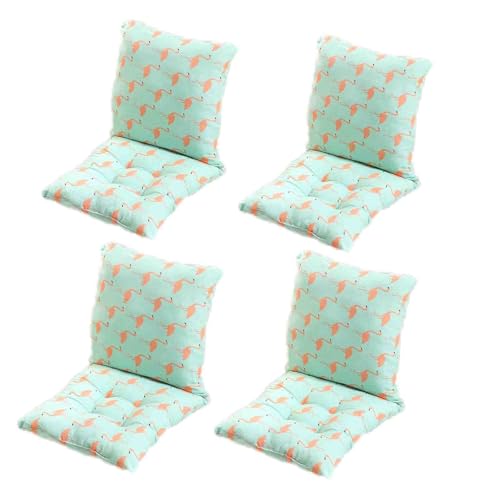 GYYFQH 1/2/4 Stück Stuhlkissen mit Rückenteil Sitz,Rückenkissen mit Bänder,40X80cm Sitzauflagen Gartenmöbel,Stuhlauflage Niedriglehner,Gartenstuhl Kissen Outdoor(K,50×50cm4pcs) von GYYFQH