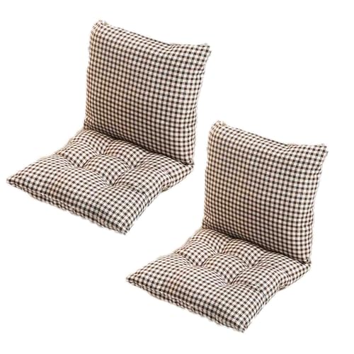 GYYFQH 1/2/4 Stück Stuhlkissen mit Rückenteil Sitz,Rückenkissen mit Bänder,40X80cm Sitzauflagen Gartenmöbel,Stuhlauflage Niedriglehner,Gartenstuhl Kissen Outdoor(P,40×40cm2pcs) von GYYFQH