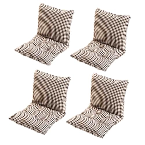 GYYFQH 1/2/4 Stück Stuhlkissen mit Rückenteil Sitz,Rückenkissen mit Bänder,40X80cm Sitzauflagen Gartenmöbel,Stuhlauflage Niedriglehner,Gartenstuhl Kissen Outdoor(P,40×40cm4pcs) von GYYFQH