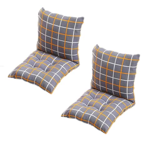 GYYFQH 1/2/4 Stück Stuhlkissen mit Rückenteil Sitz,Rückenkissen mit Bänder,40X80cm Sitzauflagen Gartenmöbel,Stuhlauflage Niedriglehner,Gartenstuhl Kissen Outdoor(T,40×40cm2pcs) von GYYFQH