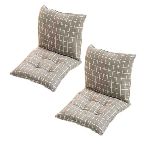 GYYFQH 1/2/4 Stück Stuhlkissen mit Rückenteil Sitz,Rückenkissen mit Bänder,40X80cm Sitzauflagen Gartenmöbel,Stuhlauflage Niedriglehner,Gartenstuhl Kissen Outdoor(U,45×45cm2pcs) von GYYFQH