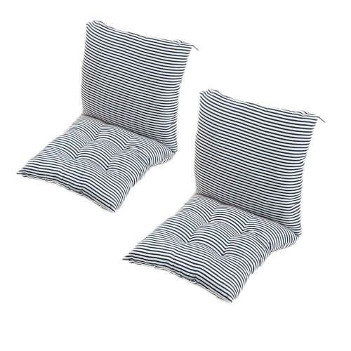 GYYFQH 1/2/4 Stück Stuhlkissen mit Rückenteil Sitz,Rückenkissen mit Bänder,40X80cm Sitzauflagen Gartenmöbel,Stuhlauflage Niedriglehner,Gartenstuhl Kissen Outdoor(W,40×40cm2pcs) von GYYFQH