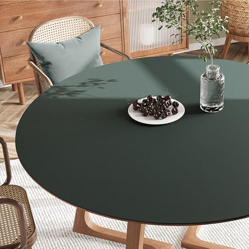 GYYFQH PU-Leder-Runde Tischunterlage Rund Esstischauflag Couchtischunterlage Hitzebeständige rutschfeste wasserdichte Für Den Esstisch in Der Küche(J,135cm Round) von GYYFQH