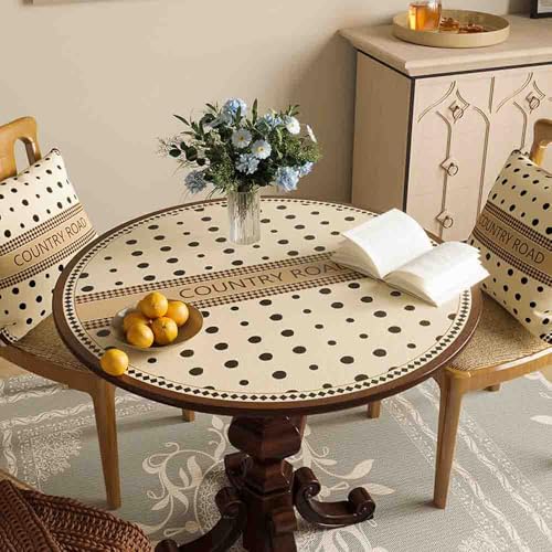 GYYFQH PU-Leder-Runde Tischunterlage Rund Esstischauflag Couchtischunterlage Hitzebeständige rutschfeste wasserdichte Für Den Esstisch in Der Küche(O,130cm Round) von GYYFQH