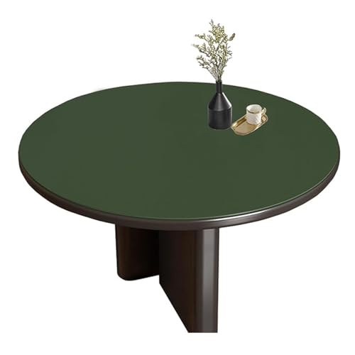 GYYFQH PU Tischdecke Tischmatte Schreibtisch Tischfolie Rund Runde Pu-Leder Ledertischdecke Tischschutz Matte Beideseiten Wasserdicht(H,75cm Round) von GYYFQH