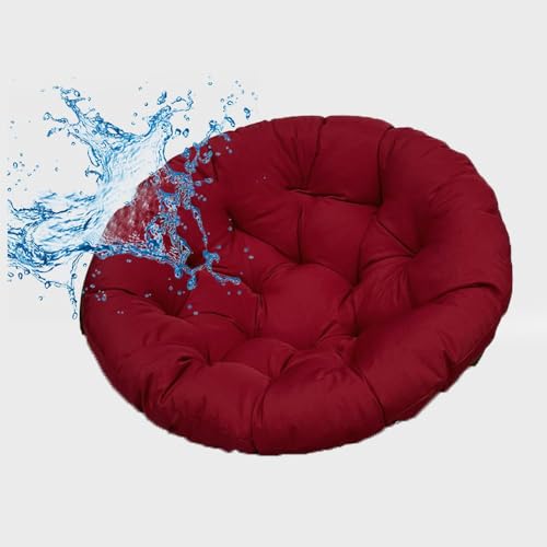 GYYFQH Papasansessel Kissen Schaukel-Hängesesselkissen, Eierstuhlkissen, Terrassensitzkissen, Schaukelstuhlpolster für Hängesessel Rundes Dicke Stuhlkissen(J,80×80cm) von GYYFQH
