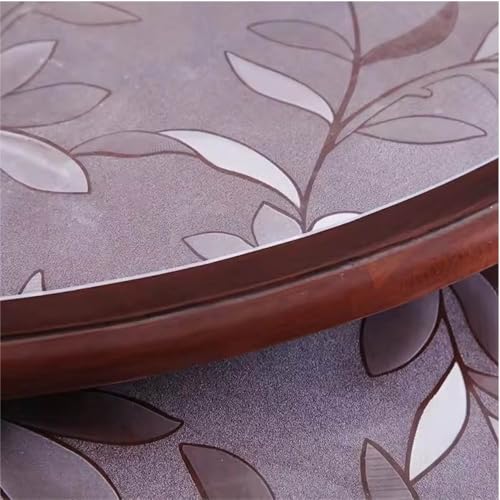 GYYFQH Runde Transparente Tischfolie，2 Mm Dick，Tischschutzfolie Mit Abgeschrägten Kanten，Durchsichtiger Tischschutz Aus Klarem PVC，Für Runde Esstische, Couchtische(C,43.31inch(Round)) von GYYFQH