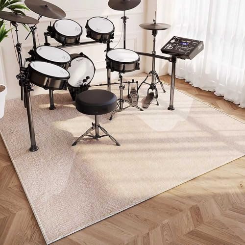 GYYFQH Schlagzeug Teppich Drum Teppich Schlagzeugteppich Rechteck Snare Teppich Dicke 8mm Trommelmatten-Teppich Schallschutz- Und Entstaubungsteppich Dicker Rutschfester Trommelteppich,B-60×120cm von GYYFQH
