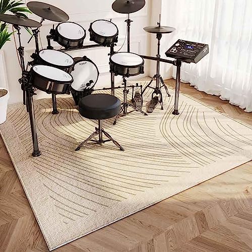 GYYFQH Schlagzeug Teppich Drum Teppich Schlagzeugteppich Rechteck Snare Teppich Dicke 8mm Trommelmatten-Teppich Schallschutz- Und Entstaubungsteppich Dicker Rutschfester Trommelteppich,H-80×160cm von GYYFQH