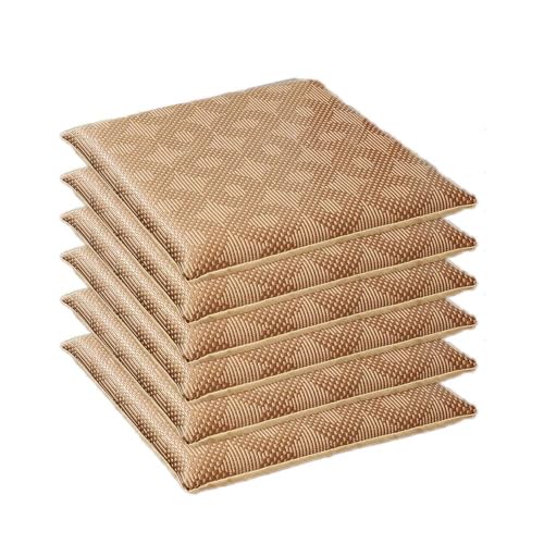 GYYFQH Stuhlkissen 40 x 40 cm, Sommerkühlkissen, Kissen im neuen chinesischen Stil, Bürostuhlkissen, Auto, Computerstuhl(A, 6pcs) von GYYFQH