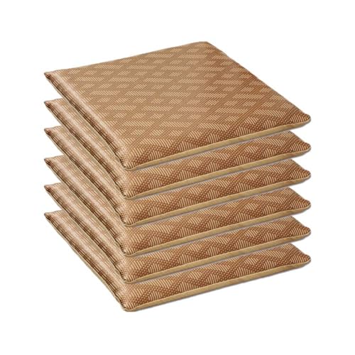 GYYFQH Stuhlkissen 40 x 40 cm, Sommerkühlkissen, Kissen im neuen chinesischen Stil, Bürostuhlkissen, Auto, Computerstuhl(B, 6pcs) von GYYFQH