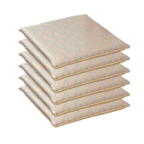 GYYFQH Stuhlkissen 40 x 40 cm, Sommerkühlkissen, Kissen im neuen chinesischen Stil, Bürostuhlkissen, Auto, Computerstuhl(C, 6pcs) von GYYFQH