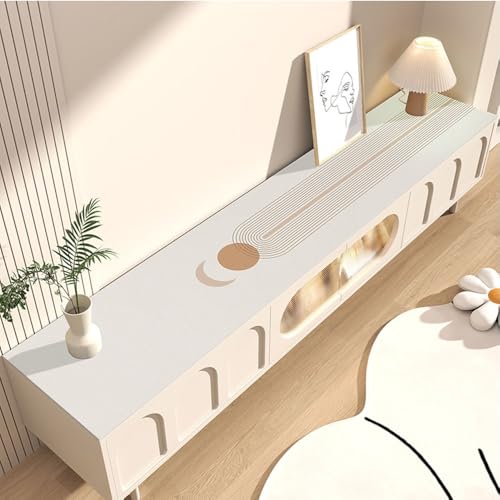 GYYFQH Tischdecke Kunstleder ，Tischdecke Pu Leder ，Öl- und wasserfeste Abwischbar Tischdecke，Geeignet für Sideboards, Schuhschränke, Fußmatten,Couchtischmatten(B,45×240cm) von GYYFQH