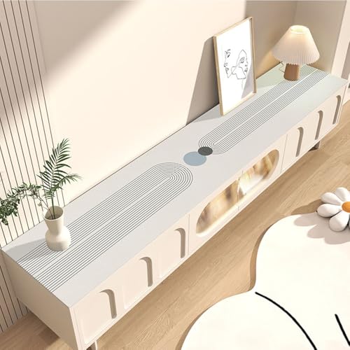 GYYFQH Tischdecke Kunstleder ，Tischdecke Pu Leder ，Öl- und wasserfeste Abwischbar Tischdecke，Geeignet für Sideboards, Schuhschränke, Fußmatten,Couchtischmatten(C,35×220cm) von GYYFQH