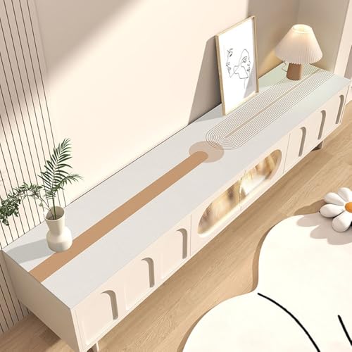 GYYFQH Tischdecke Kunstleder ，Tischdecke Pu Leder ，Öl- und wasserfeste Abwischbar Tischdecke，Geeignet für Sideboards, Schuhschränke, Fußmatten,Couchtischmatten(D,35×150cm) von GYYFQH
