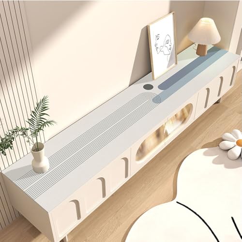 GYYFQH Tischdecke Kunstleder ，Tischdecke Pu Leder ，Öl- und wasserfeste Abwischbar Tischdecke，Geeignet für Sideboards, Schuhschränke, Fußmatten,Couchtischmatten(E,35×220cm) von GYYFQH
