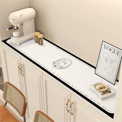 GYYFQH Tischdecke Kunstleder ，Tischdecke Pu Leder ，Öl- und wasserfeste Abwischbar Tischdecke，Geeignet für Sideboards, Schuhschränke, Fußmatten,Couchtischmatten(K,45×200cm) von GYYFQH