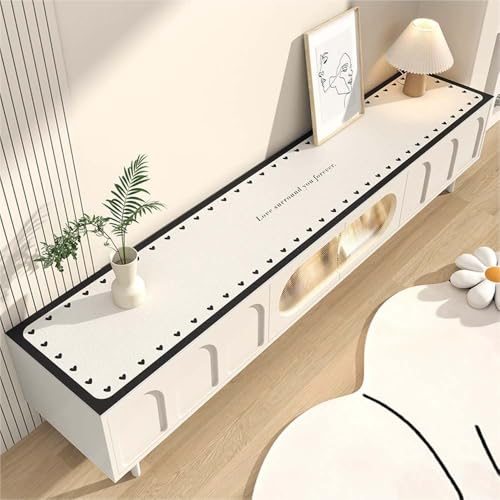 GYYFQH Tischdecke Kunstleder ，Tischdecke Pu Leder ，Öl- und wasserfeste Abwischbar Tischdecke，Geeignet für TV-Schränke, Schuhschränke, Türmatten, Couchtischmatten(D,45×240cm) von GYYFQH
