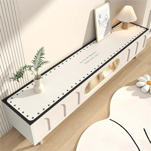 GYYFQH Tischdecke Kunstleder ，Tischdecke Pu Leder ，Öl- und wasserfeste Abwischbar Tischdecke，Geeignet für TV-Schränke, Schuhschränke, Türmatten, Couchtischmatten(G,35×150cm) von GYYFQH