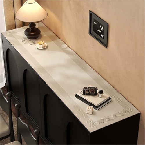 GYYFQH Tischdecke Kunstleder ，Tischdecke Pu Leder ，Öl- und wasserfeste Abwischbar Tischdecke，Geeignet für TV-Schränke, Schuhschränke, Türmatten, Couchtischmatten(G,45×200cm) von GYYFQH
