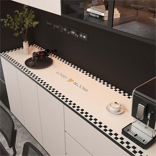 GYYFQH Tischdecke Kunstleder ，Tischdecke Pu Leder ，Öl- und wasserfeste Abwischbar Tischdecke，Geeignet für TV-Schränke, Schuhschränke, Türmatten, Couchtischmatten(H,45×240cm) von GYYFQH