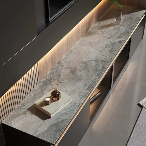 GYYFQH Tischdecke Kunstleder ，Tischdecke Pu Leder ，Tischläufer aus Lederimitat mit Holzmaserung，Geeignet für TV-Schränke, Schuhschränke, Türmatten, Couchtischmatten(G,40×180cm) von GYYFQH