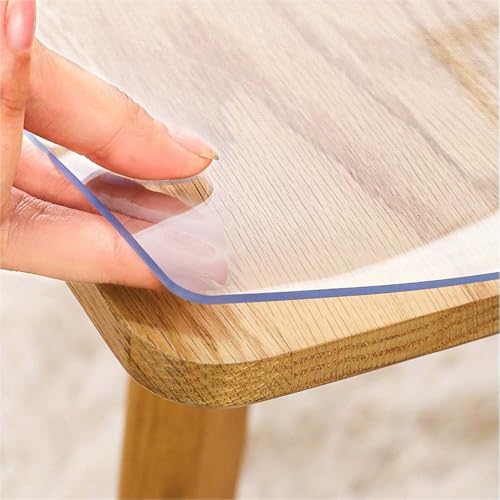 GYYFQH Tischfolie Transparent/Matt 1.5mm/2mm/3mm,Tischdecke Transparent Leicht Mattiert,PVC Tischdecke mit Glatter Oberfläche, für Tischschutz(A 3mm,60×140cm) von GYYFQH