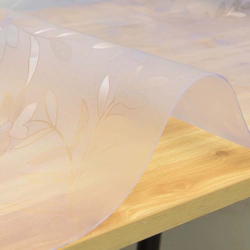 GYYFQH Tischfolie Transparent 1.5 mm/2 mm Matt，Tischfolie Nach Maß Mit Muster，Tischdecke Transparent Leicht Mattiert，PVC Tischschutz mit Glatter Oberfläche(1.5mm,30×110cm) von GYYFQH