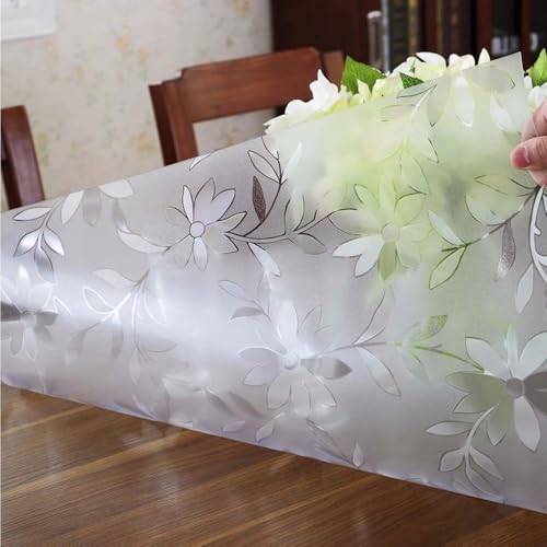 GYYFQH Tischfolie Transparent 1.5 mm/2 mm Matt，Tischfolie Nach Maß Mit Muster，Tischdecke Transparent Leicht Mattiert，PVC Tischschutz mit Glatter Oberfläche(2mm,40×100cm) von GYYFQH