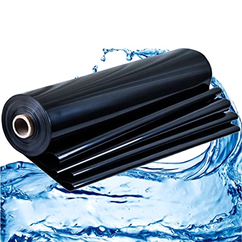 Teichplane Schwimmteich Folie HDPE Kautschuk Teichfolien Einfaches Schneiden UV und Witterungsbeständig für Teichbau Garten und Teichzubehör (Color : Black, Size : 1.5x10m) von GYYN