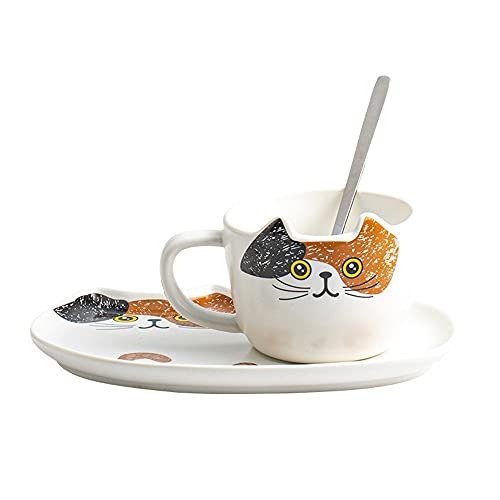 GYZLZZB Kaffeetasse und Untertasse Set Porzellan Moderne Latte Cups Exquisite Frühstücksbecher Getränk Kaffeetasse und Untertasse Set Sehr geeigneter Wassersaft Cocktail Getränke geben dem Liebhaber von GYZLZZB