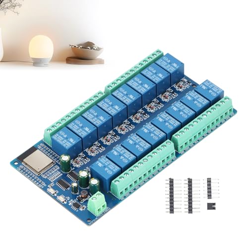 16-Kanal-Relaismodulplatine 16-Kanal-Relais-Entwicklungsplatine Stabil WROOM für Smart Home DC5-12V von GYZOUKA