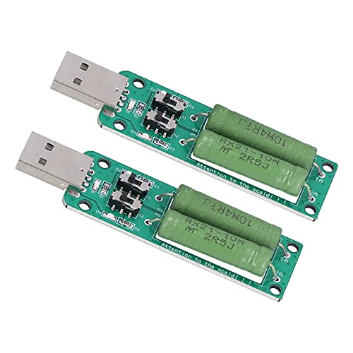 2 teiliger USB Lasttester mit Einstellbarem Widerstand und Elektronischem Entlademodul für die Prüfung Mobiler Ladegeräte von Power Banks von GYZOUKA