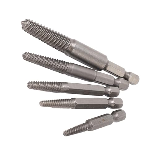 5PCS Beschädigte Schraubenausdreher 1/4 Zoll Sechskantschaft Kohlenstoffstahl Gebrochene Bolzenentferner Schraubenentferner-Set Extraktionswerkzeug 7,5 Mm 5 Mm 4 Mm 3,5 Mm 3 Mm von GYZOUKA