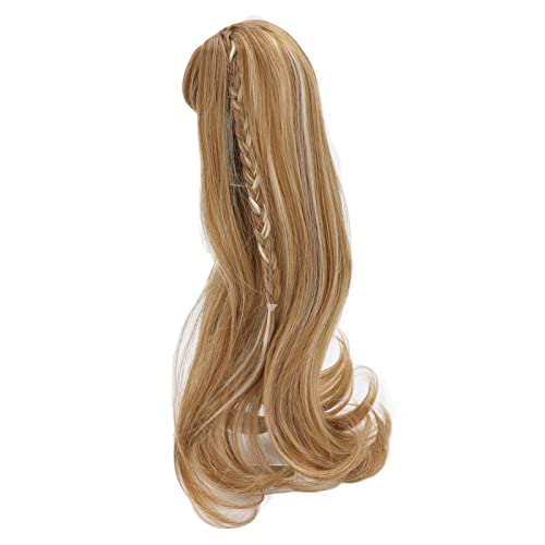 GYZOUKA 1/3 BJD Doll Haar Perücke Hochtemperatur Seide Langes Lockiges Haar mit Pony DIY Dekoration Puppenperücke für Kopfumfang 21 Bis 24 Cm Leinenfarbe von GYZOUKA