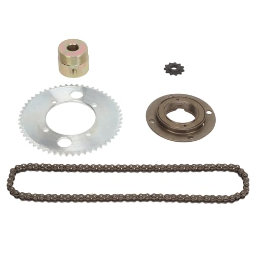 GYZOUKA 25H 82 Links Kettenradkette Set Stahl 8d 11t Vorne 55T 4 Loch Heckradkettenrad mit Freilauf und 13 Mm Stecker von GYZOUKA