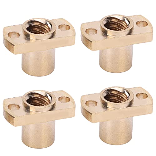 GYZOUKA 4 Stück Trapezmutter T8 8 Mm Messing H Flansch Hardware Befestigungselemente für 3D Drucker Zubehör von GYZOUKA