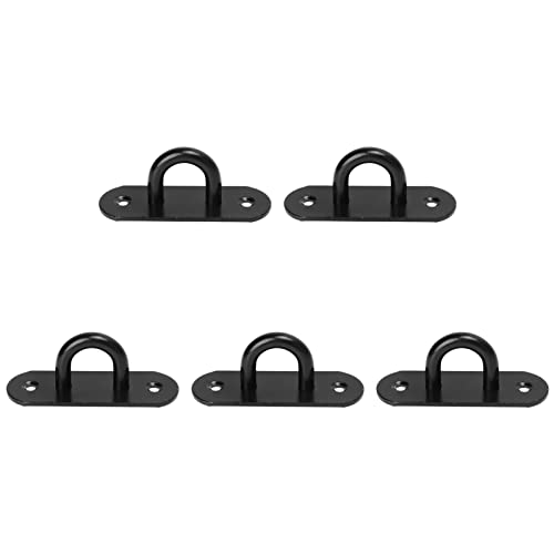 GYZOUKA 5pcs Edelstahl Augenplatte Deckenhakenpad Oval Schwarz mit Verstärktem Traging Zum Aufhängen von Hängematten -Kronleuchter -Lüfter Schwankungen (9mm) von GYZOUKA