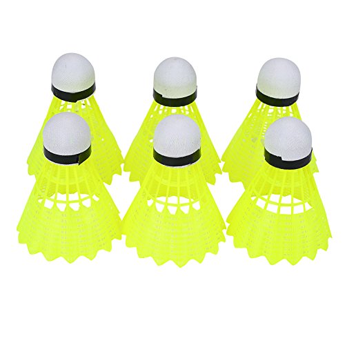 GYZOUKA 6PCS Nylon Badminton Ball Badminton Birdie Shuttlecock Outdoor Sporttraining Accessoire von GYZOUKA
