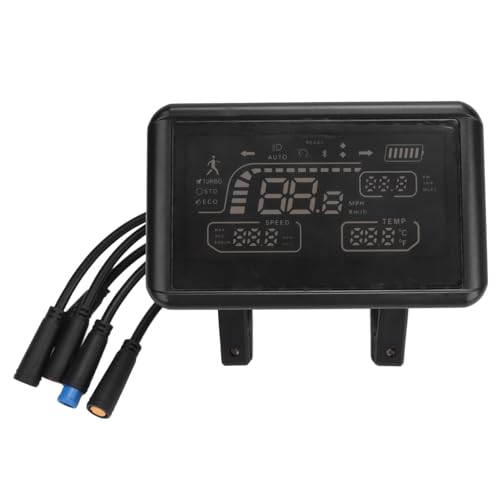 GYZOUKA Elektrofahrradanzeige Panel E Bike LCD -Messgerätesteuerung Bildschirm ABS für Elektrofahrrad mit Speed ​​Getriebe -Power -Modus -Anzeigen von GYZOUKA