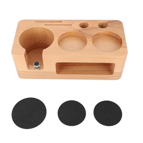 GYZOUKA Kaffee Tamping Station Stabile Unterstützung für Kaffeestamperhalter Portafilter Ständer mit Manipulationsmatte (53 mm) von GYZOUKA
