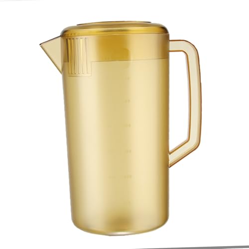 GYZOUKA Plastikkrug Frosted Kessel Mix Getränke Krug Wasser Botter mit Maßstab und Deckel für Limonadengetränkeeis -Eistee (5000 ml) von GYZOUKA